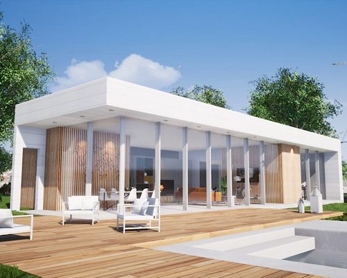 Maison individuelle structure acier